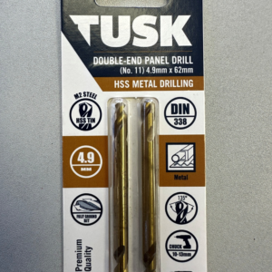TUSK 4.9MMX55 METAL DRILL DOUBLE ENDED BIT 2PK