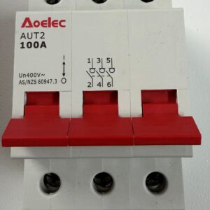 3 POLE 100A  MAIN SWITCH