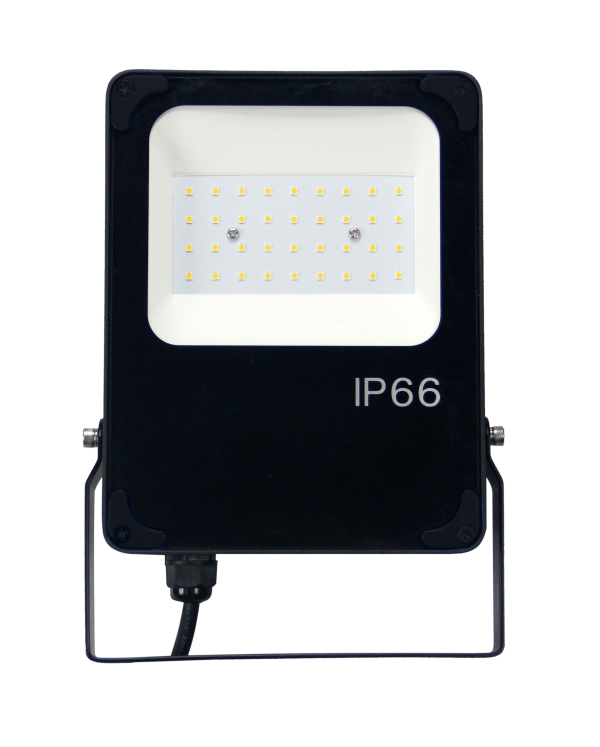 30W LED FLOODLIGHT 6K 2850LM BLACK FINISH