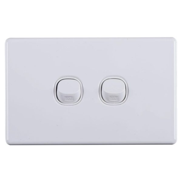 2 GANG SWITCH WHITE