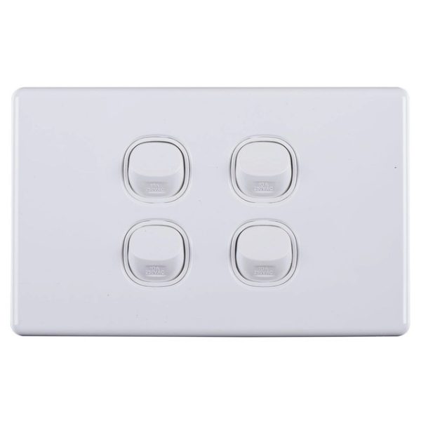 4 GANG SWITCH WHITE
