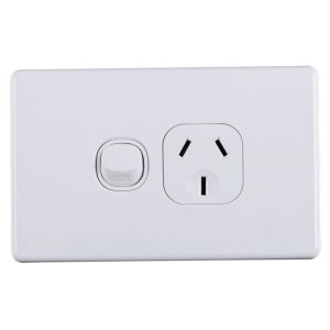 15A SINGLE POWERPOINT WHITE-H