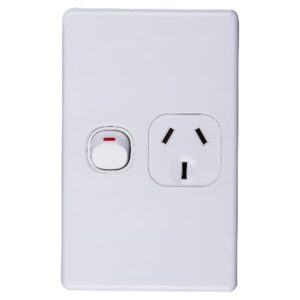 10A SINGLE POWERPOINT VERTICAL WHITE