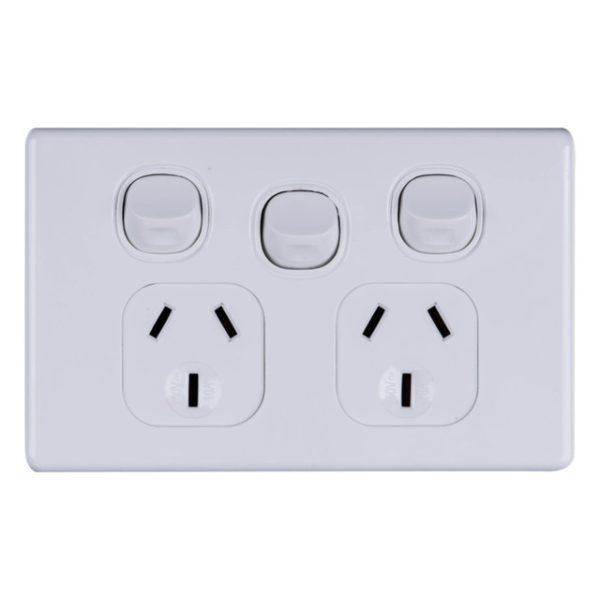DOUBLE POWERPOINT WITH EXTRA SWITCH HORIZONTAL