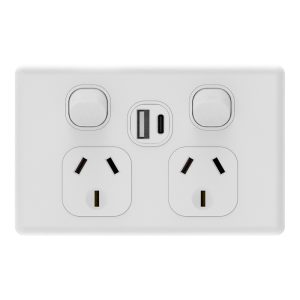 DOUBLE POWERPOINT HORIZONTAL WITH USB + TYPE C