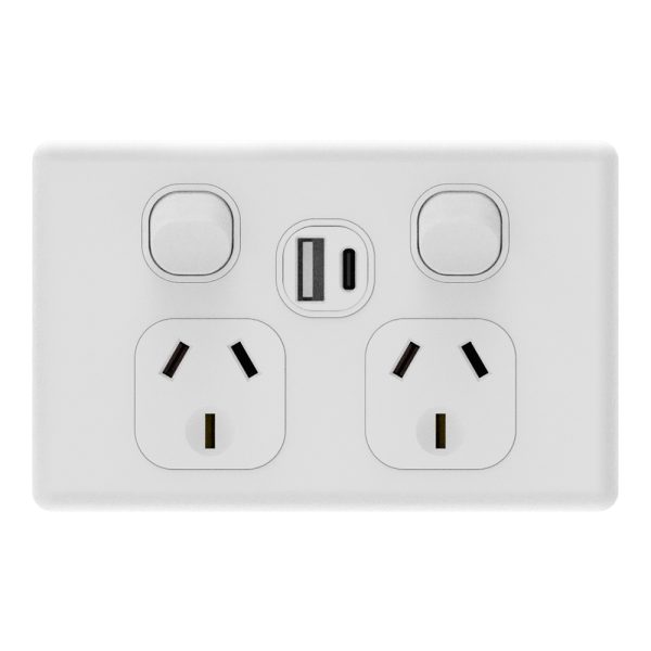 DOUBLE POWERPOINT HORIZONTAL WITH USB + TYPE C
