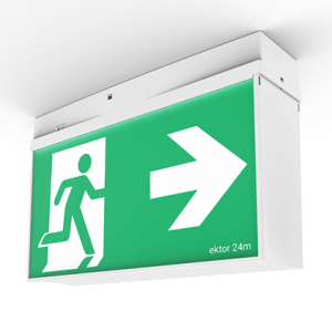 EVOLT EMERGENCY EXIT SIGN 1W, 60lm C0:D5, C90:D5 44,000hrs (11258)
