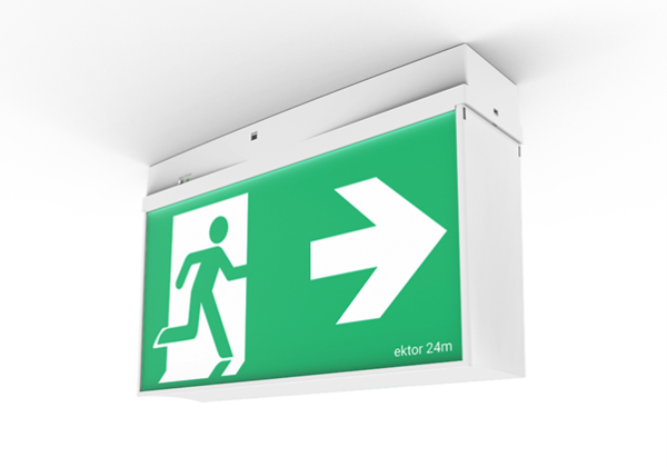 EVOLT EMERGENCY EXIT SIGN 1W, 60lm C0:D5, C90:D5 44,000hrs (11258)