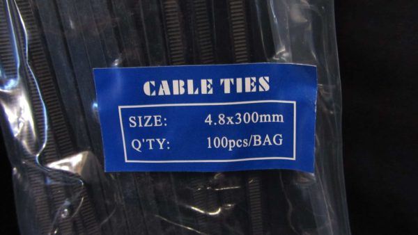 CABLE TIE BLACK 5*300 4.6*300