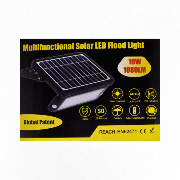 10W LED SOLAR FLOOD LIGHT PIR