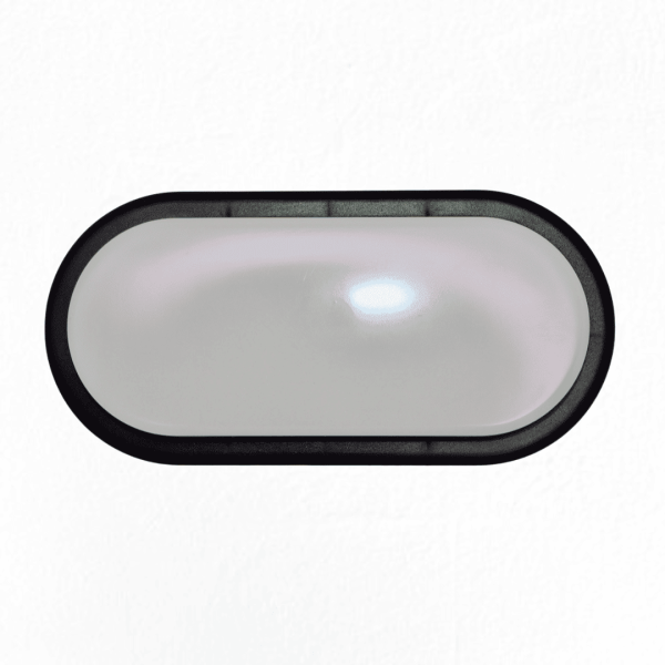 8W LED BULKHEAD 6K IP54 BLACK