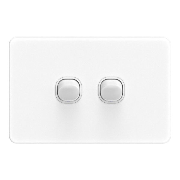 2 GANG SWITCH WHITE