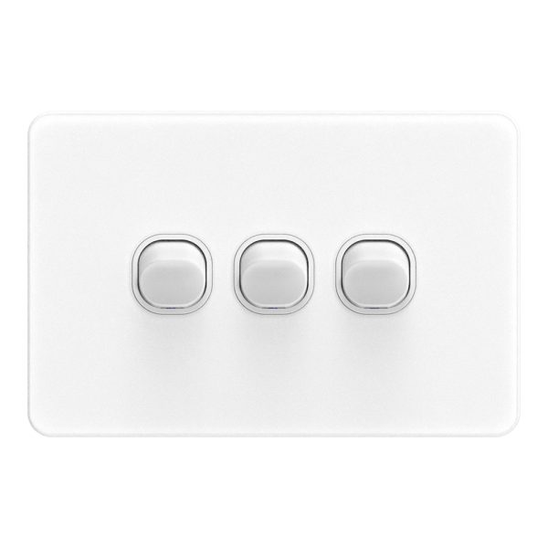 3 GANG SWITCH WHITE