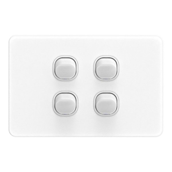 4 GANG SWITCH WHITE