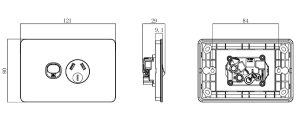 10A SINGLE POWERPOINT HORIZONTAL WHITE - Image 4