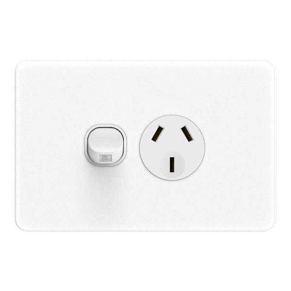 10A SINGLE POWERPOINT HORIZONTAL WHITE