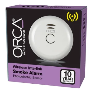 ORCA WIRELESS INTERLINK SMOKE ALARM WHITE 0M866S-10RF