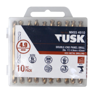 TUSK 4.9MMX55 METAL DRILL DOUBLE ENDED BIT 10PK
