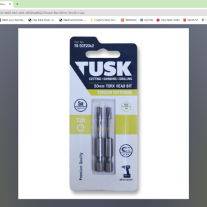 TORSION TORX20BIT 50MM 2PK