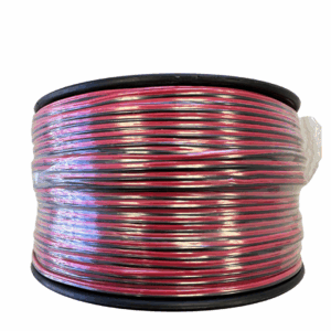 SPEAKER CABLE 0.5MM 2*1<38*0.16mm>copper OD2.5*5.0mm 200M DRUM Transparent (1)