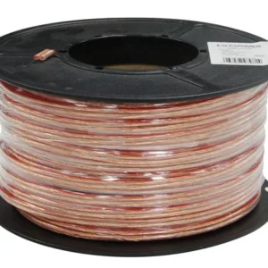 SPEAKER CABLE 2.0MM 2*2<64*0.16mm>copper OD3.9*7.8mm 100M DRUM