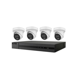 HiLook 4ch POE NVR 2TB cw 4 T262HMU  Turrets-8MP 4* 6MP fixed turret network cameras(IPC-T262H-MU 2.8mm) 2TB pre-installed HDD
